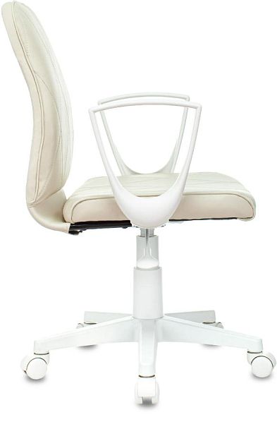 Кресло Бюрократ CH-W327 слоновая кость OR-10 экокожа крестов. пластик пластик белый - Вид 2