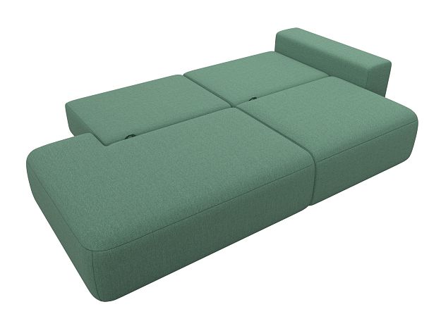 Диван прямой Лига-036 НПБ Модерн подлокотник справа Рогожка зеленый - Вид 9