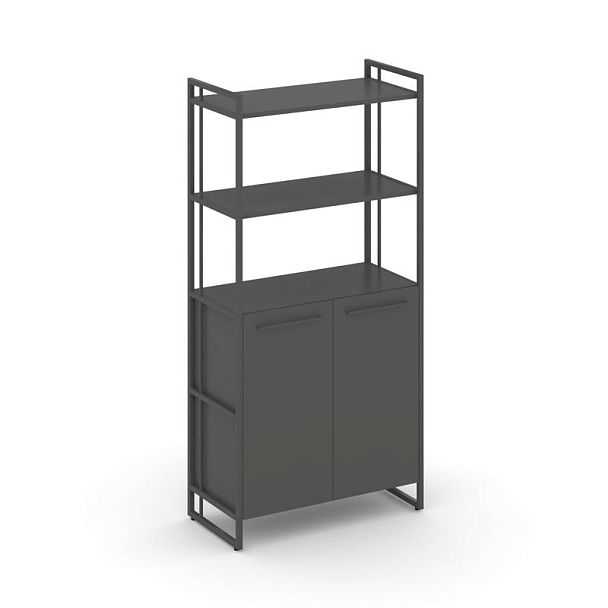 Rift Шкаф 4 ниши широкий RF.SS-44 Антрацит/Металл Антрацит 798*396*1648 - Вид 1