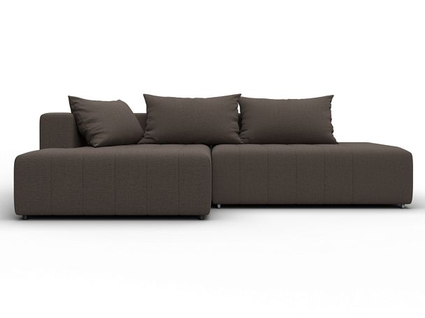 Диван угловой Лига-103 НПБ угол левый Рогожка коричневый - Вид 2