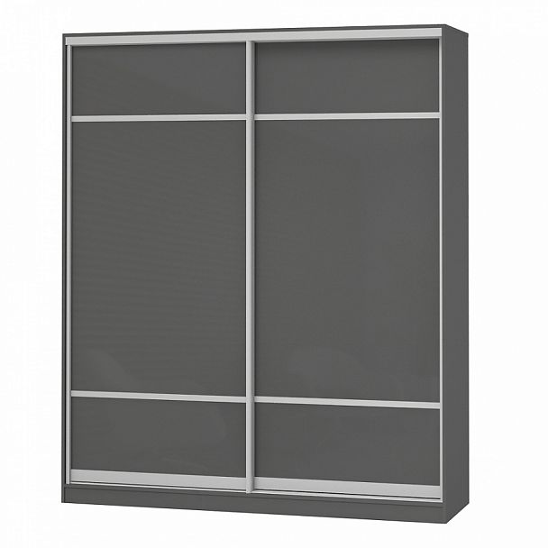 Шкаф Дерби 1965 ДСП-ДСП "Шкафы-купе" ПК-ДЕБ-Ш215Х197Д/1-В1-73 темно-серый - Вид 1