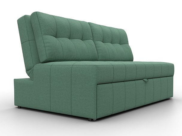 Диван прямой Лига-107 (140) Рогожка зеленый - Вид 3