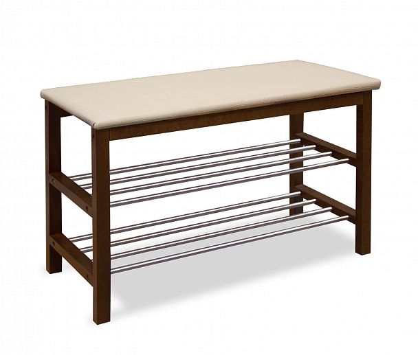 Банкетка деревянная Sheffilton SR-0628 темный орех/бежевый - Вид 1