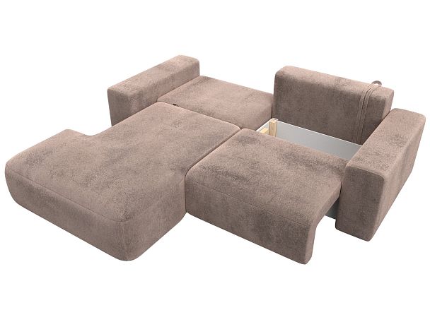 Диван угловой Лига-036 НПБ Классик левый угол Велюр бежевый - Вид 8