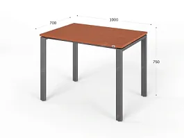 UNITY РМС7-10 ОРЕХ ИТАЛЬЯНСКИЙ Стол на металлокаркасе прямой 1000х700х750 - Фото предпросмотра