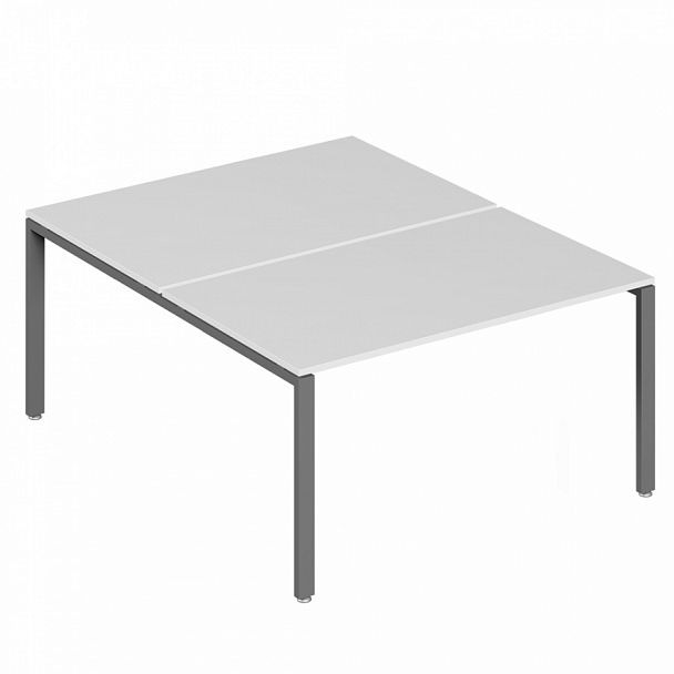 Бенч-система на 2 места Trend Metal 140x147x75 белый - Вид 1