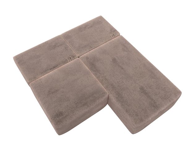 Диван угловой модульный Лига-060 НПБ угол универсальный Велюр бежевый - Вид 9