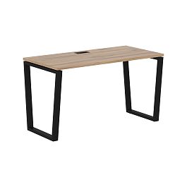 Стол прямой EVST 1367 Дуб Денвер светлый/Черный 1360х670х750 EDIS - Фото предпросмотра