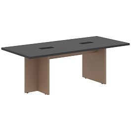 Стол для заседаний VCT 2210 Яшма черный/Кобра 2200х1000х750 VELION - Фото предпросмотра