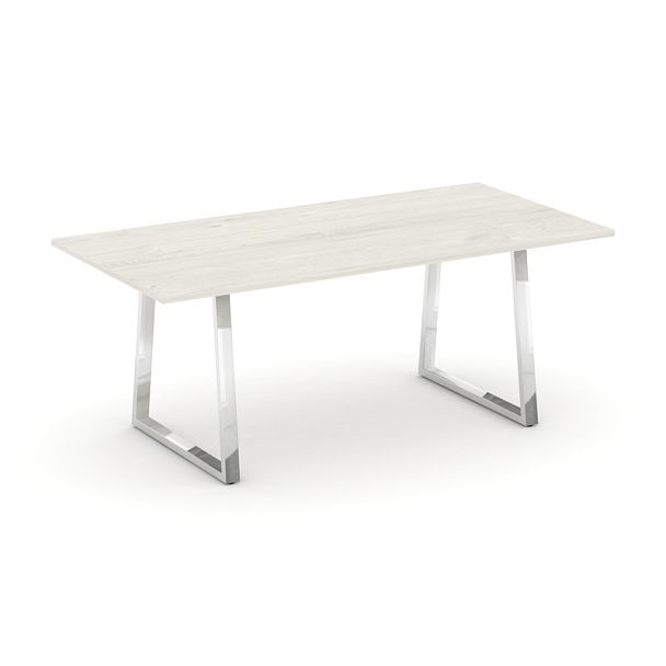 Style Project Direct Lux Стол переговорный M-SN-6T1.SPRG-198.3 Дуб Наварра/Нержавеющая Сталь/Хром 1980*980*25 - Вид 1