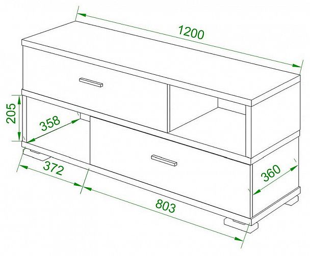 Тумба комбинированная Домино СБ-40/2-ПВК Венге/Карамель - Вид 2