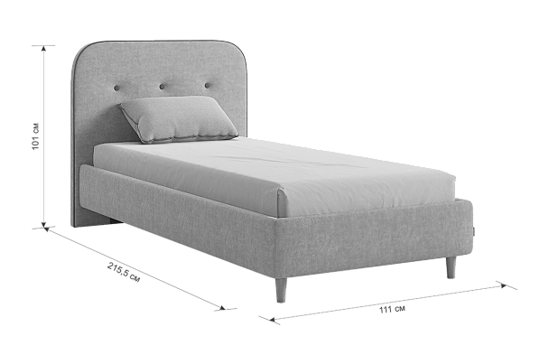 Кровать с основанием Лео 90х200 см KM0.9-19.2348 - Вид 3