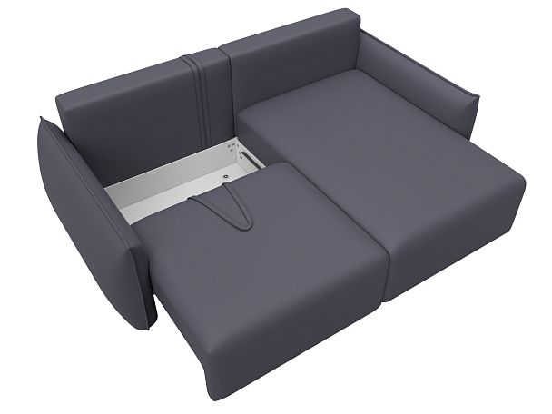 Диван угловой Лига-051 НПБ угол универсальный Экокожа серый - Вид 7