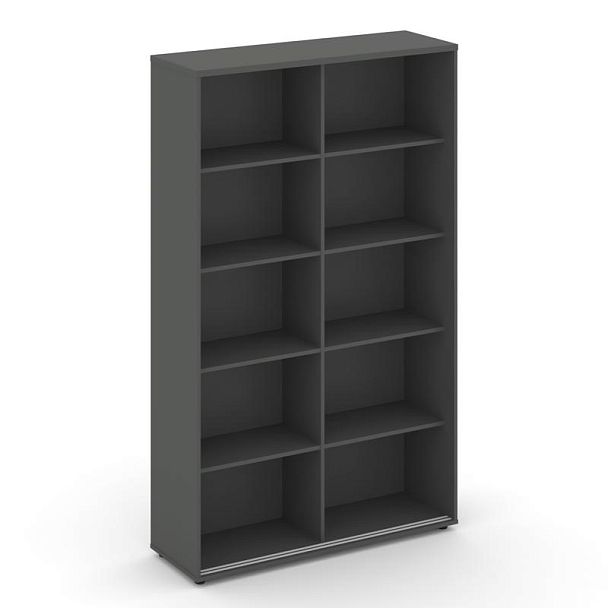 Стайл Проджект Шкаф-купе с полками SN.SHK.E-001 Антрацит/Черный Ручки 1200*400*1982 - Вид 2