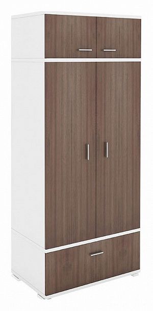 Шкаф платяной Домино КС-20 Белый/Шамони - Вид 1