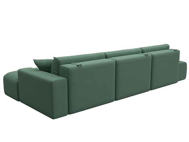 Диван угловой Лига-036 НПБ Модерн Лонг правый угол Рогожка зеленый - Вид 6