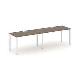 Style Project Next Рабочая станция односторонняя SN-59P.ORS-002 Вяз Благородный/Металл Белый/Белый Заглушка 2360*600*750 - Фото предпросмотра