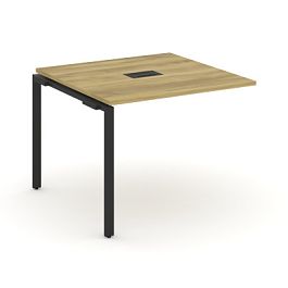 Concept Проходной наборный элемент переговорного стола CN.NPRG-011 Дуб Винченцо/Металл Черный 980*980*750 - Фото предпросмотра