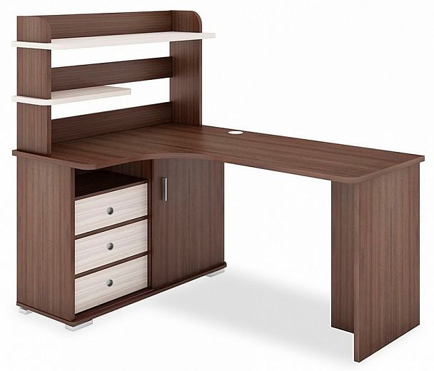 Стол компьютерный Домино СР-165 Карамель/Шамони левый - Вид 1