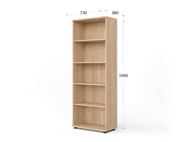 UNITY РШ-02 ДУБ СОНОМА Стеллаж открытый Прямой 730х380х1966 - Вид 6