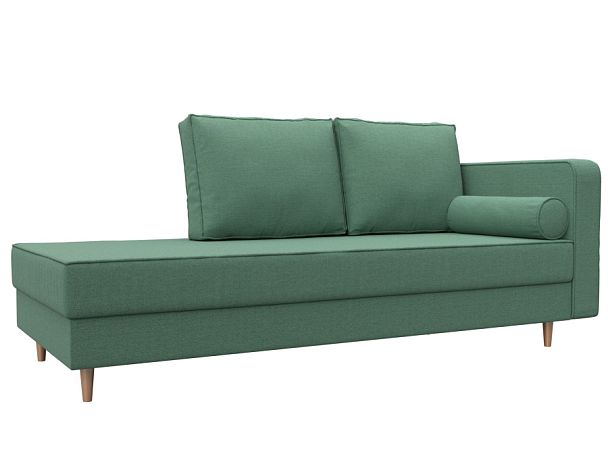 Кушетка Прайм правая Рогожка зеленый - Вид 1