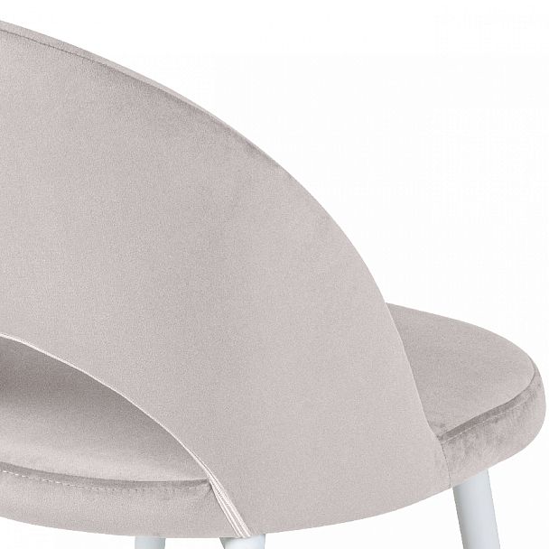 Комплект кухонных стульев Рэди светло-серый велюр/белый, 4 шт. - Вид 9