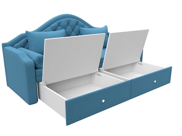 Диван детский прямой Сойер Рогожка голубой - Вид 7