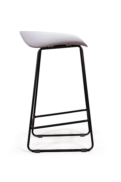 Стул полубарный Leo пластик белый - Вид 4