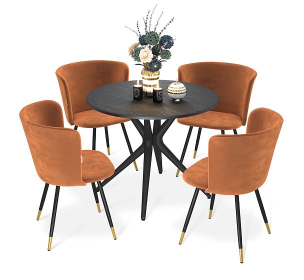 Обеденная группа Sheffilton SHT-DS253 каменный уголь/песч. буря/черн. муар/зол - Вид 2