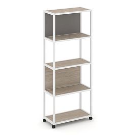 Shelf Mobile Стеллаж 5 уровней 1 секция VR.LT-STK-503.10 Дуб Аттик/Металл Белый/W-11 1000*400*2000 - Фото предпросмотра