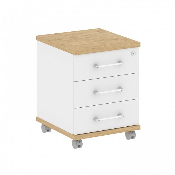 Тумба "Shift" SK.TM тиквуд светлый/белый бриллиант - Вид 1