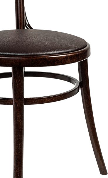 Комплект венских деревянных стульев Милем темный орех/коричневая экокожа, 4 шт. - Вид 8