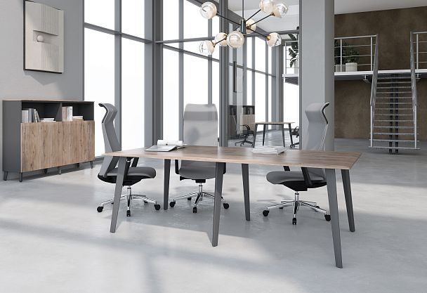 Стол руководителя JST 1890 Дуб Каньон/Антрацит 1800х900х750 JAY - Вид 2