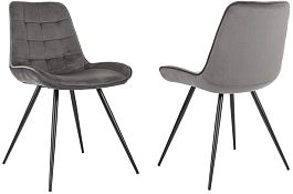 Стул для дома Бюрократ CH-K2_2 комплект 2шт т.серый Holland 18 металл черный на ножках (CH-K2_1/HL18_2) - Фото предпросмотра