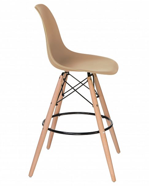 Стул барный DOBRIN DSW BAR (ножки светлый бук, цвет сиденья бежевый (GR-03)) - Вид 3