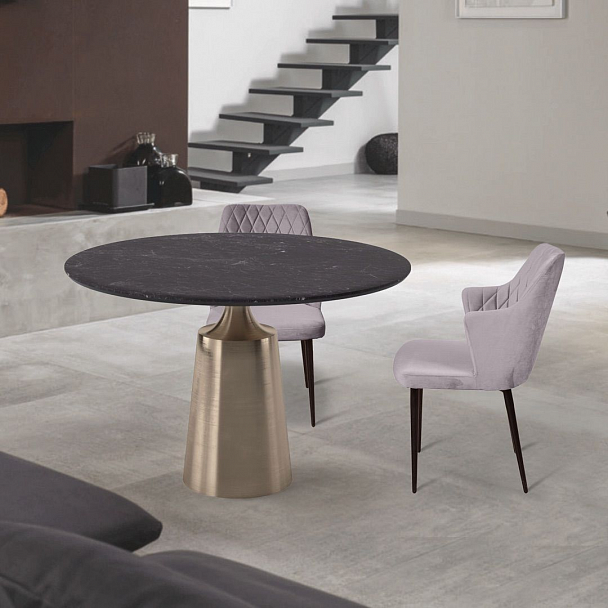 Стол круглый Yoda 100, керамика черная - Вид 3