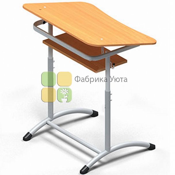 Парта "Экстра 1Р" 1-местная рег. с уг.наклона, полкой (4-6 гр) - Вид 1