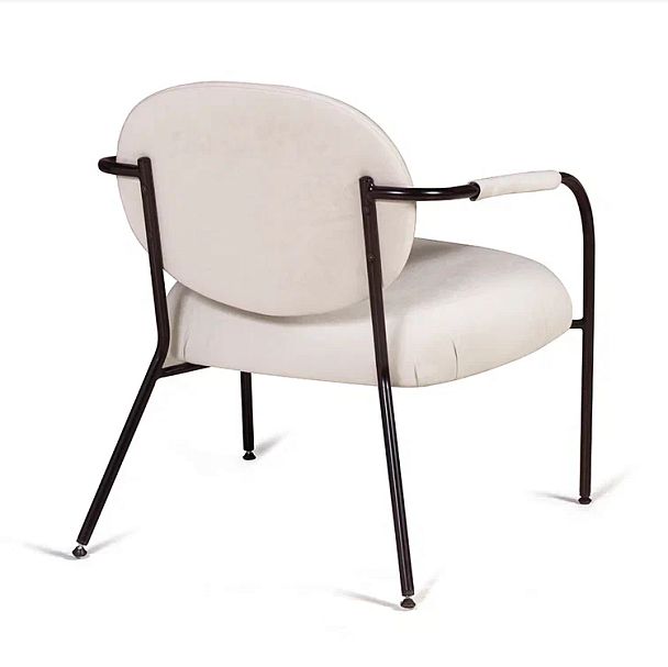 Лаунж кресло EGO, велюр белый - Вид 6