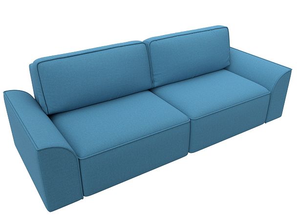 Диван прямой Лига-048 НПБ Рогожка голубой - Вид 6
