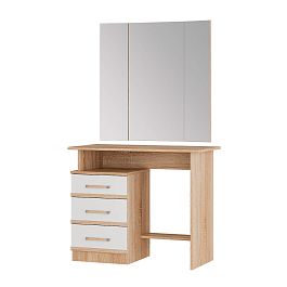 "Сакура" косметический стол (900х1550х450) дуб сонома/белый - Фото предпросмотра