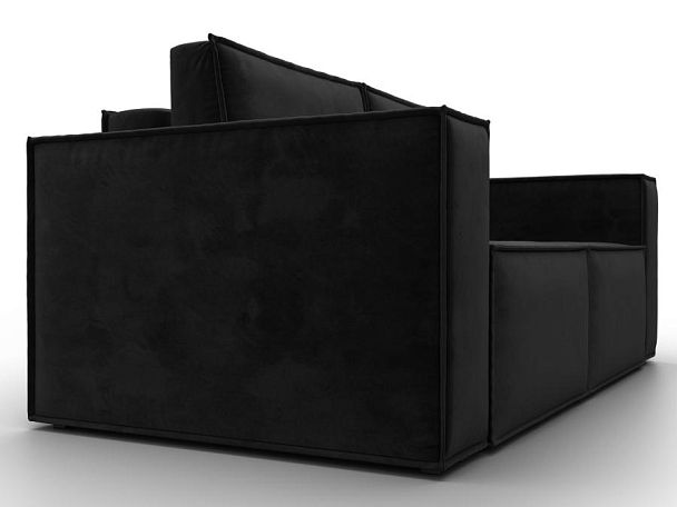 Диван прямой Куба мини Велюр черный - Вид 3