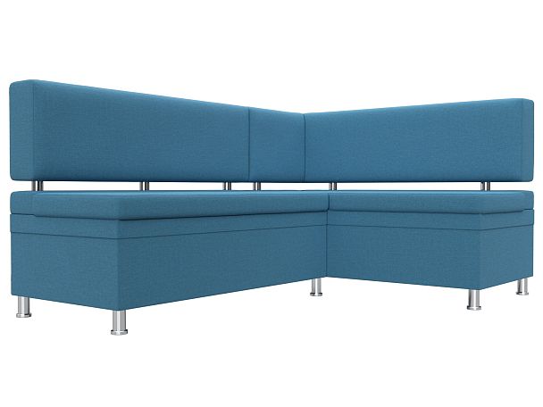 Диван кухонный угловой Стайл правый угол Рогожка голубой - Вид 3