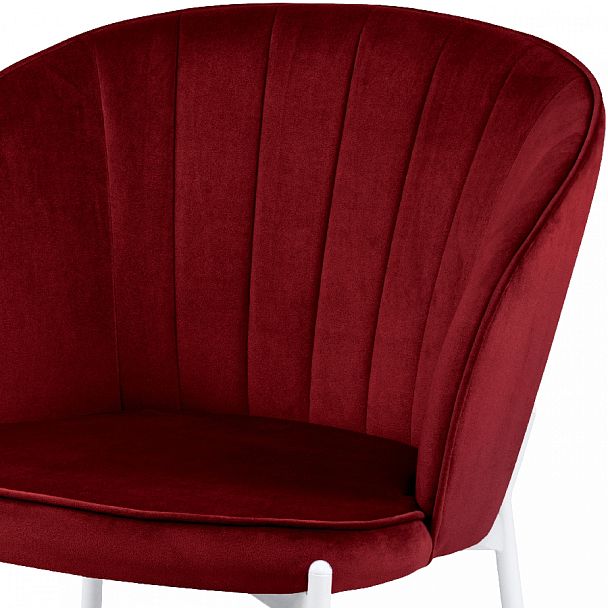 Комплект кухонных стульев Миэль бордовый велюр/белый, 3 шт. - Вид 6