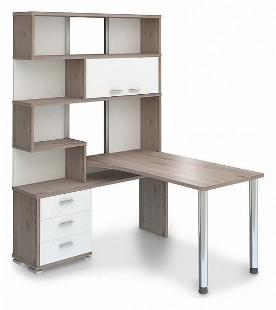 Стол компьютерный Домино нельсон СР-420-170 Белый/Нельсон левый - Вид 1