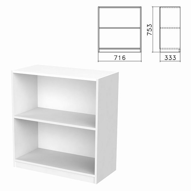 Шкаф (стеллаж) "Бюджет", 716х333х753 мм, 1 полка, белый, 402877-290 - Вид 2