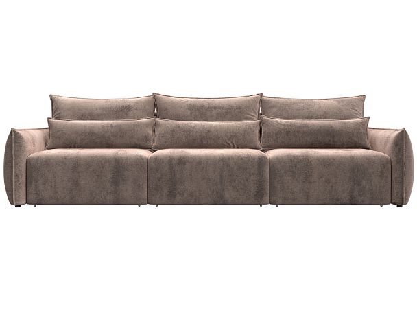 Диван прямой Лига-051 НПБ Лонг Велюр бежевый - Вид 2