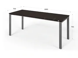 UNITY РМС7-18 ВЕНГЕ Стол на металлокаркасе прямой 1800х700х750 - Фото предпросмотра
