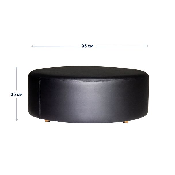 Пуф Акера, экокожа, ножки бук - Вид 9