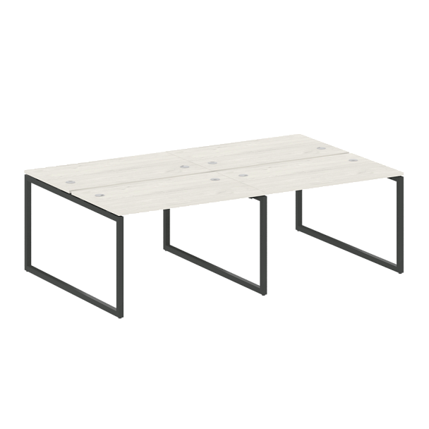 Metal System Quattro Р. ст. на 4 раб. места на О-образном м/к 40БО.СМ-4.2 Дуб наварра/Антрацит металл 2400*1475*750 - Вид 1