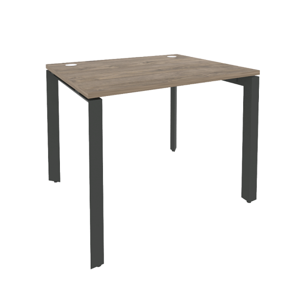 Onix Стол рабочий на П-образном м/к O.MP-SP-1.8 Тиквуд темный/Антрацит металл 980*800*750 - Вид 1